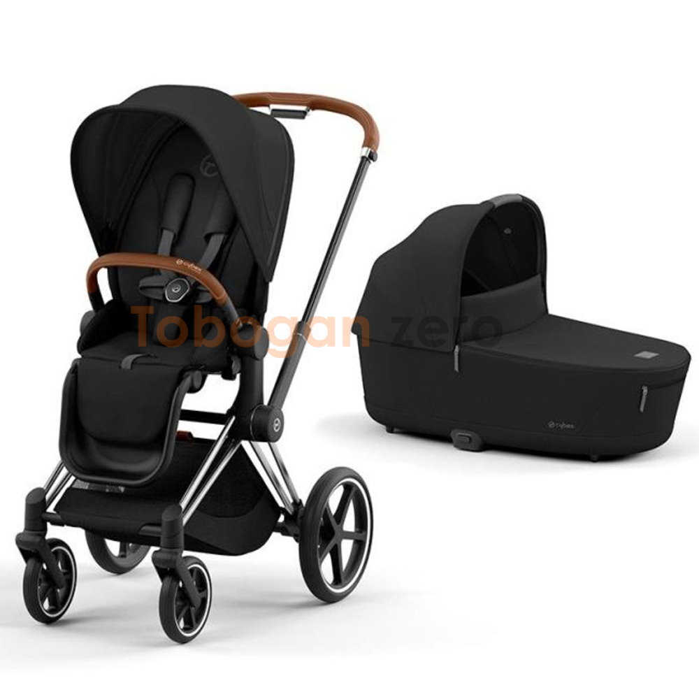 Carro 2 Piezas Cybex Priam / CH.CHROME BROWN CON MARRON-TEXTIL NEGRO-SEPIA  BLACK – Tobogán Zero – Una tienda completa para tu bebé